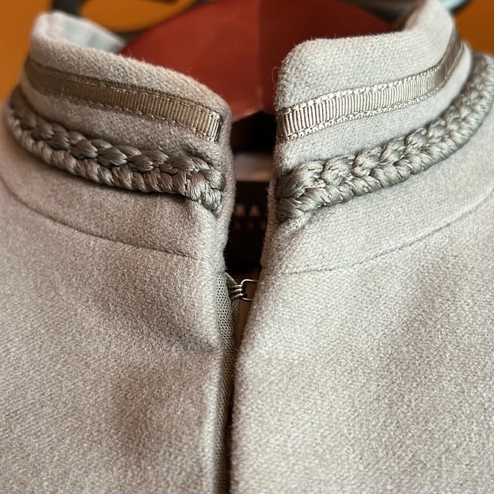ZARA Faux Suede Military Jacket - Picture 3 of 13